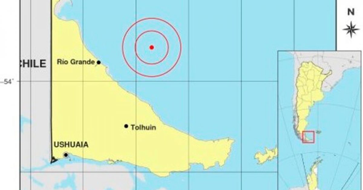 Un sismo de magnitud 4 3 en el Mar Argentino se sintió en Tierra del