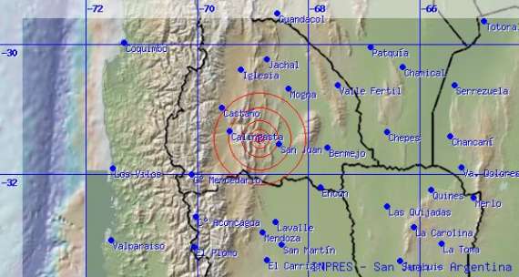 Seis sismos en Argentina Seis sismos en Argentina