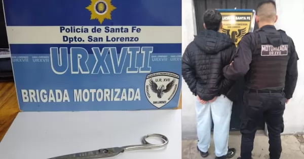 Detuvieron a un sujeto que amenazó a la policía con un arma blanca: “todos ustedes van a caer”