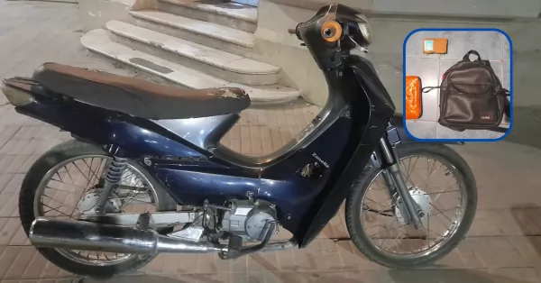 Detuvieron a un motochorro que robó una mochila y cayó cuando intentaba escapar