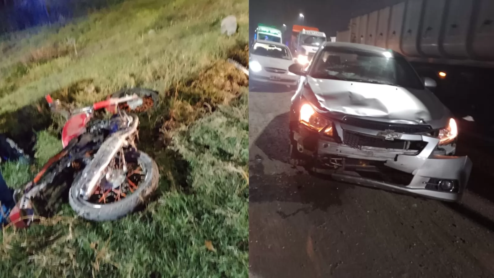 Puerto: un motociclista resultó lesionado tras chocar con un auto 
