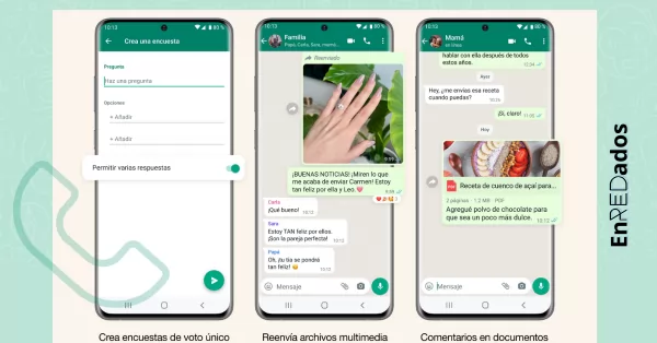 WhatsApp agrega encuestas de un solo voto y nuevas opciones de comentarios al reenviar