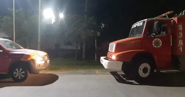 Se incendió parte de una vivienda en San Lorenzo