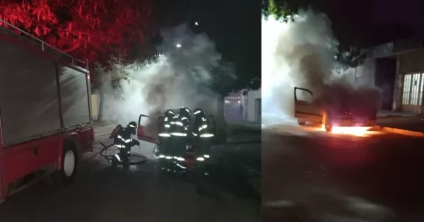 Se incendió el motor de un auto que estaba estacionado en San Lorenzo
