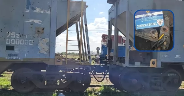 Detuvieron a tres jóvenes por robar partes de vagones de tren en San Lorenzo