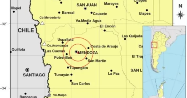Se registró un sismo de 3.9 grados en Mendoza sin reporte de daños ni heridos