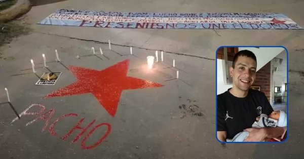Baigorria: pintaron una estrella roja a un año del crimen de Lautaro Aranda