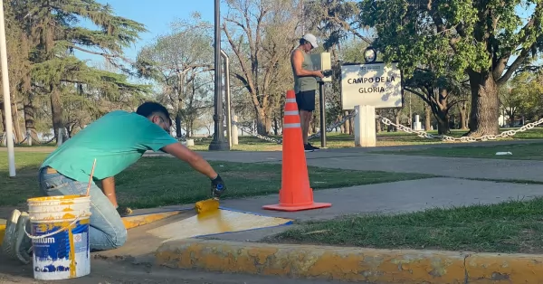 Reacondicionan inmediaciones del Campo de la Gloria de cara al aniversario del combate de San Lorenzo