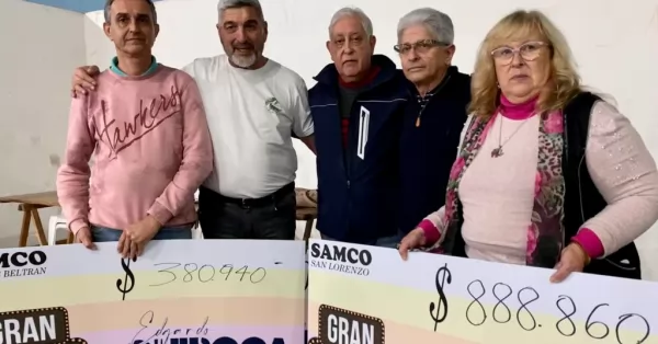 Bingo por la salud: Quiroga entrega más de un millón de pesos a los Samco locales