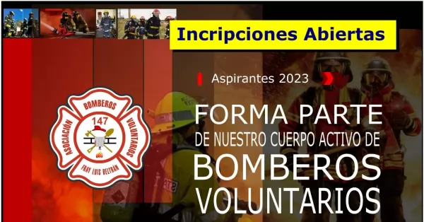 Abrió la inscripción para aspirantes a Bomberos Voluntarios de Fray Luis Beltrán