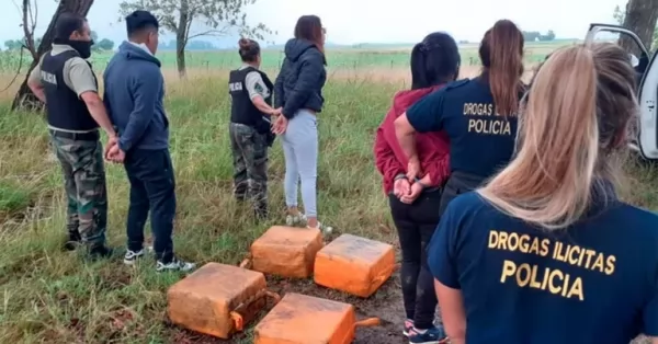 Arrojaron 130 kilos de cocaína en paracaídas desde una avioneta en un campo de Pergamino
