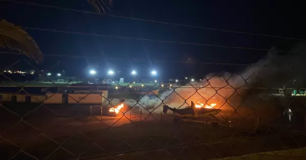 Incendiaron los autos de los jugadores de Aldosivi tras perder contra Godoy Cruz