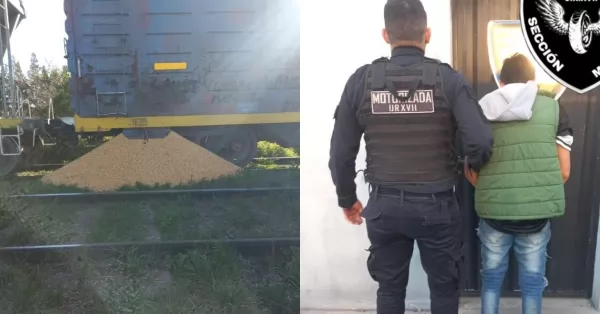 Boquillero detenido tras intentar robar cereal en el ferrocarril Mitre