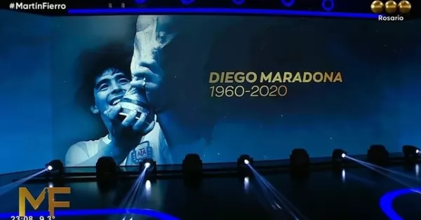 Los Martín Fierro homenajearon a Diego Maradona