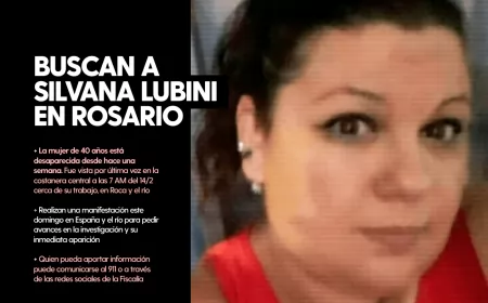 Continúa la búsqueda de Silvana Lubini, la mujer de rosario que desapareció el domingo pasado