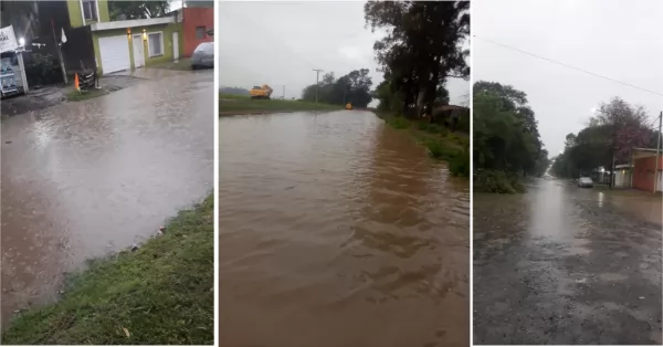Timbúes: vecinos se quejan por anegamiento de calles tras las lluvias de este miércoles